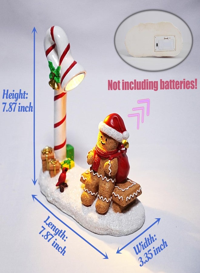 YOQUATE Christmas Gingerbread Man Decorations Indoor Home Decor Christmas Gingerbread Man Figurines Winter for Table Top Centerpiece Fireplace Decor Cute Decoration Gift（GB） - Image 4
